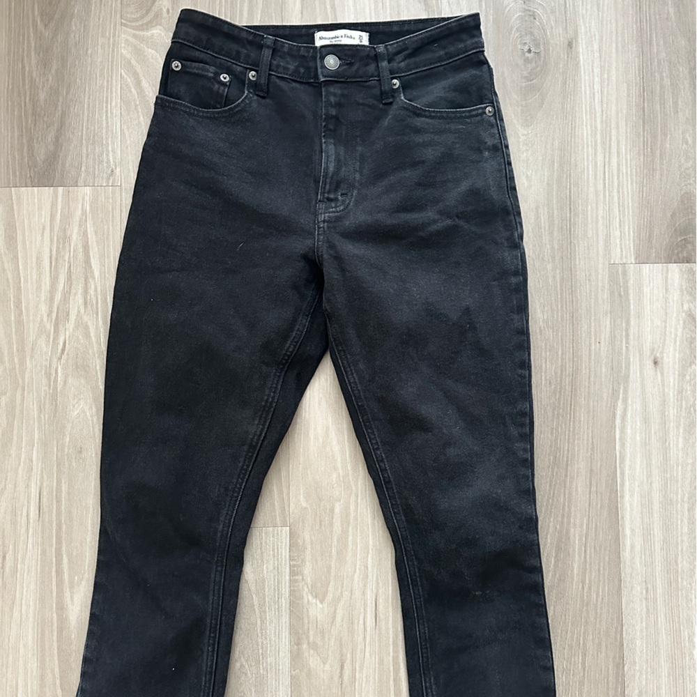 Abercrombie & Fitch Black High Rise Skinny Jeans Size 25 RN 75654